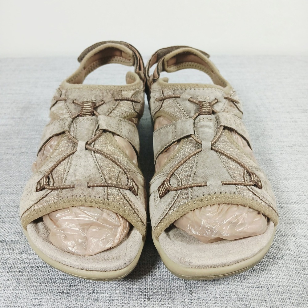 Earth‎ Origins Womens Size 8 Gorpcore Bungee Suede Comfort Walking Sandals Taupe - Picture 9 of 10